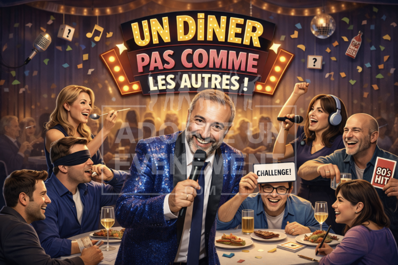 ANIMATION TENDANCE DE DINER ANIMATION DE VOTRE REPAS DINER SOIREE INTERACTIVE | adopte-un-evenement