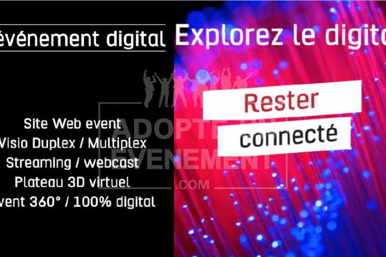 EVENEMENT DIGITAL STREAMIG STUDIO TV DISTANCIEL ET PRESENTIEL | adopte-un-evenement