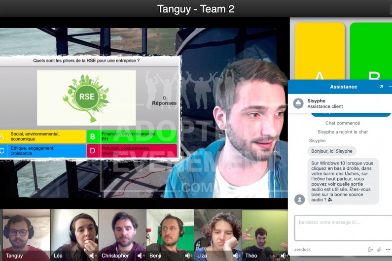 Eescape game et un team building digital aux couleurs des RSE en visio conférence, animation de fin d'année en visio | adopte-un-evenement