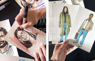 ARTISTE PORTRAITISTE DESSIN ÉVÉNEMENT SOIRÉE  SILHOUETTE ANIMATION ÉVÉNEMENTIELLE | adopte-un-evenement