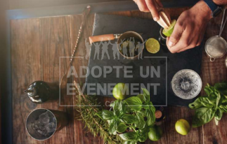 VISIO ATELIER COCKTAILS BARMAN TÉLÉTRAVAIL INGRÉDIENTS DÉGUSTATION MOJITO HOME OFFICE | adopte-un-evenement